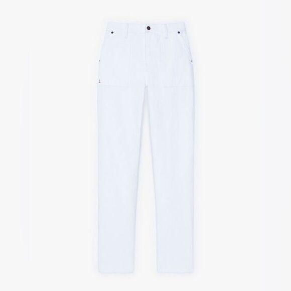 Lafayette 148 NWT DENIM WYTHE JEAN in White Size 32 - Picture 4 of 7